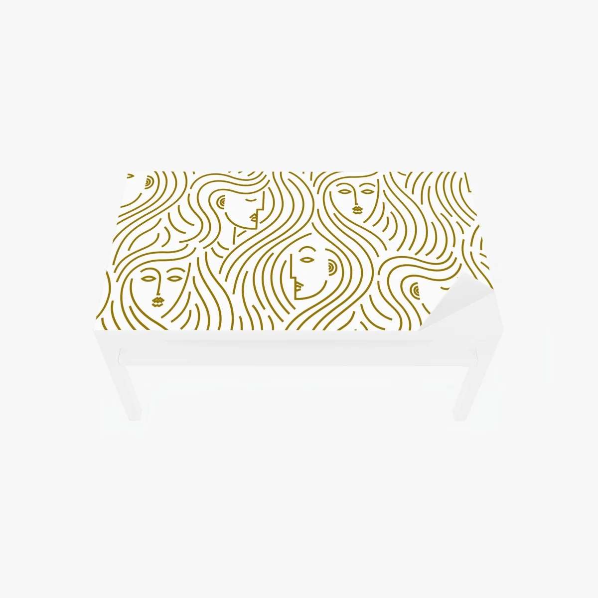 Tischaufkleber und Schreibtischaufkleber goldene fließende gesichter nahtloses muster – Wallnifity® Tischaufkleber und Schreibtischaufkleber goldene fließende gesichter nahtloses muster – Wallnifity®