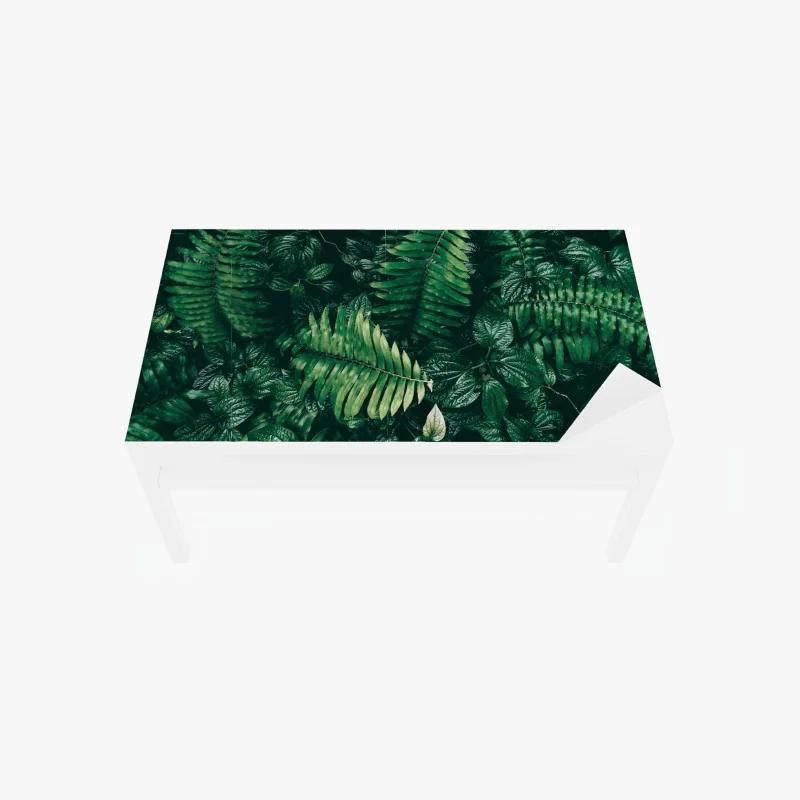 Tischaufkleber und Schreibtischaufkleber üppige tropische blätter