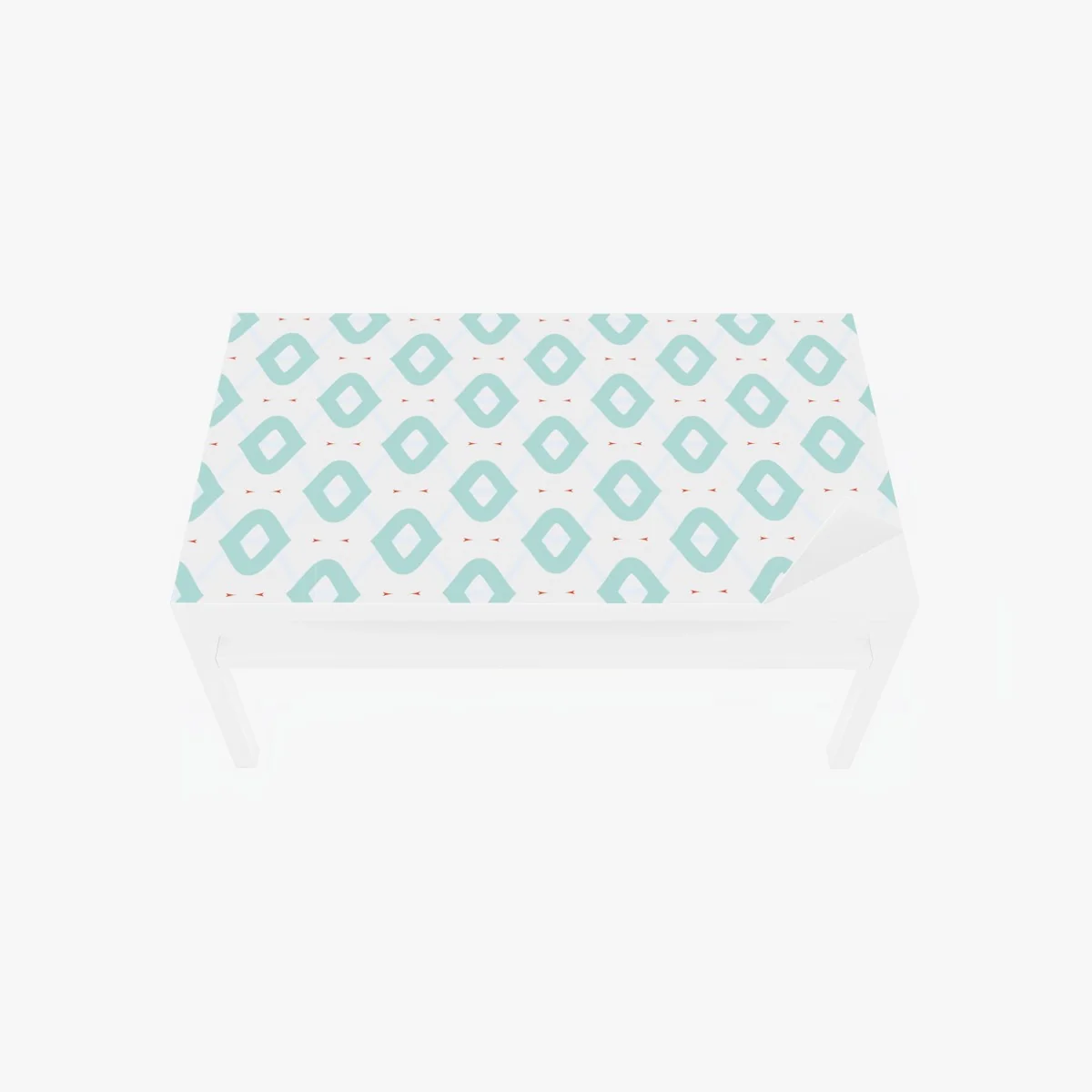 Tischaufkleber und Schreibtischaufkleber türkis geometrisches rautenmuster – Wallnifity®
