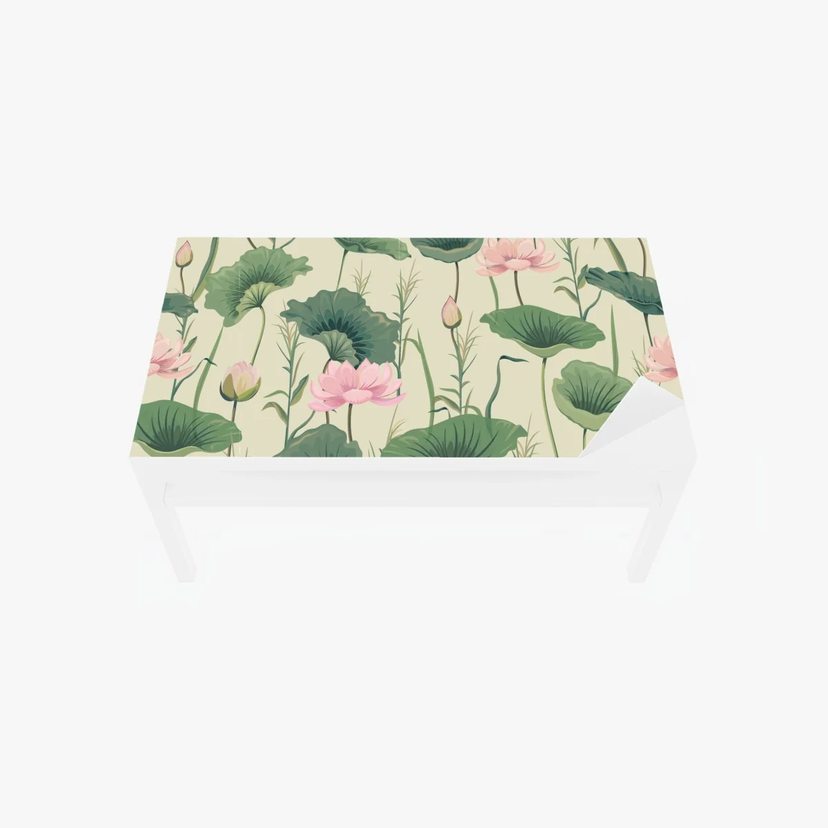 Tischaufkleber und Schreibtischaufkleber sanfter lotusgarten botanisches muster – Wallnifity® Tischaufkleber und Schreibtischaufkleber sanfter lotusgarten botanisches muster – Wallnifity®