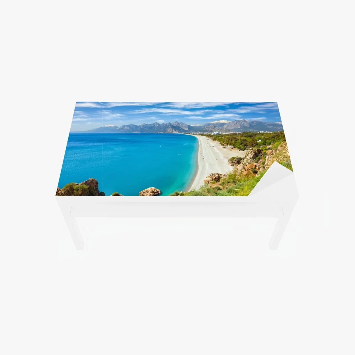 Tischaufkleber und Schreibtischaufkleber ruhiger strand von Konyaalti, Antalya – Wallnifity® Tischaufkleber und Schreibtischaufkleber ruhiger strand von Konyaalti, Antalya – Wallnifity®
