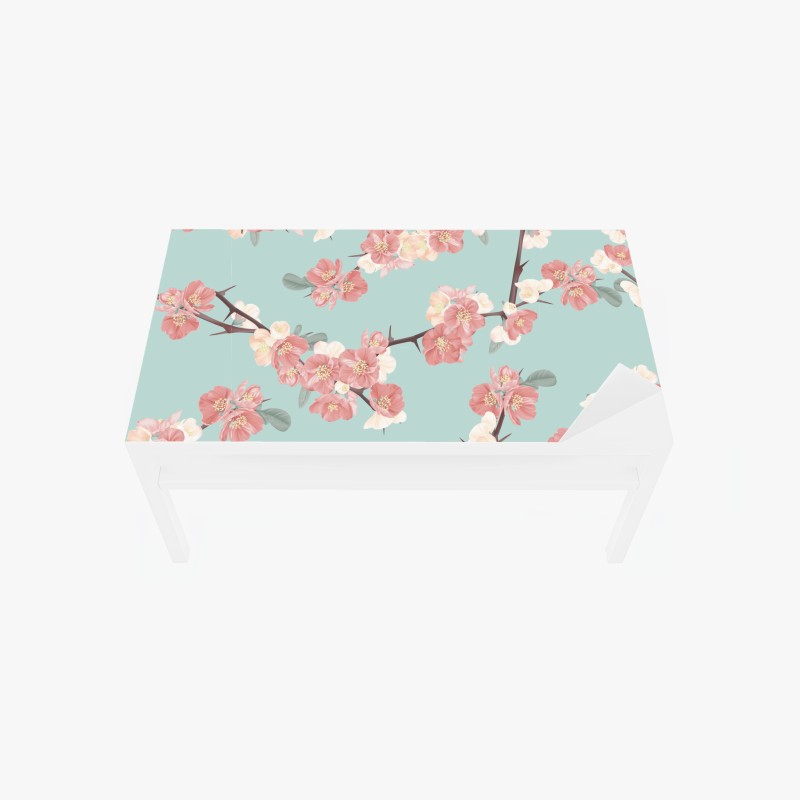 Tischaufkleber und Schreibtischaufkleber pastell eukalyptus blattmuster – Wallnifity®