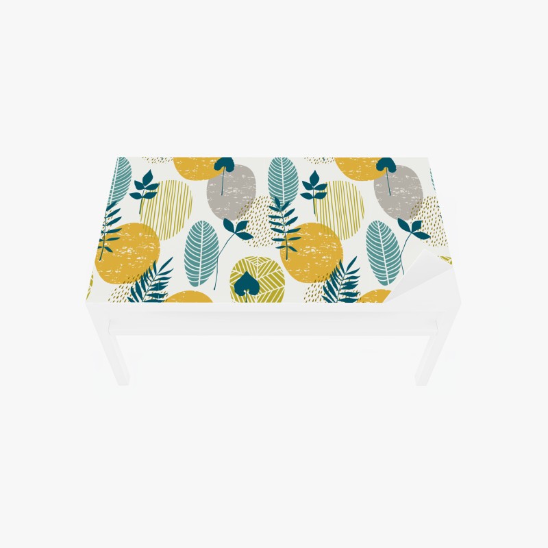 Tischaufkleber und Schreibtischaufkleber luftaufnahme türkiser wellen an sandigem strand – Wallnifity®