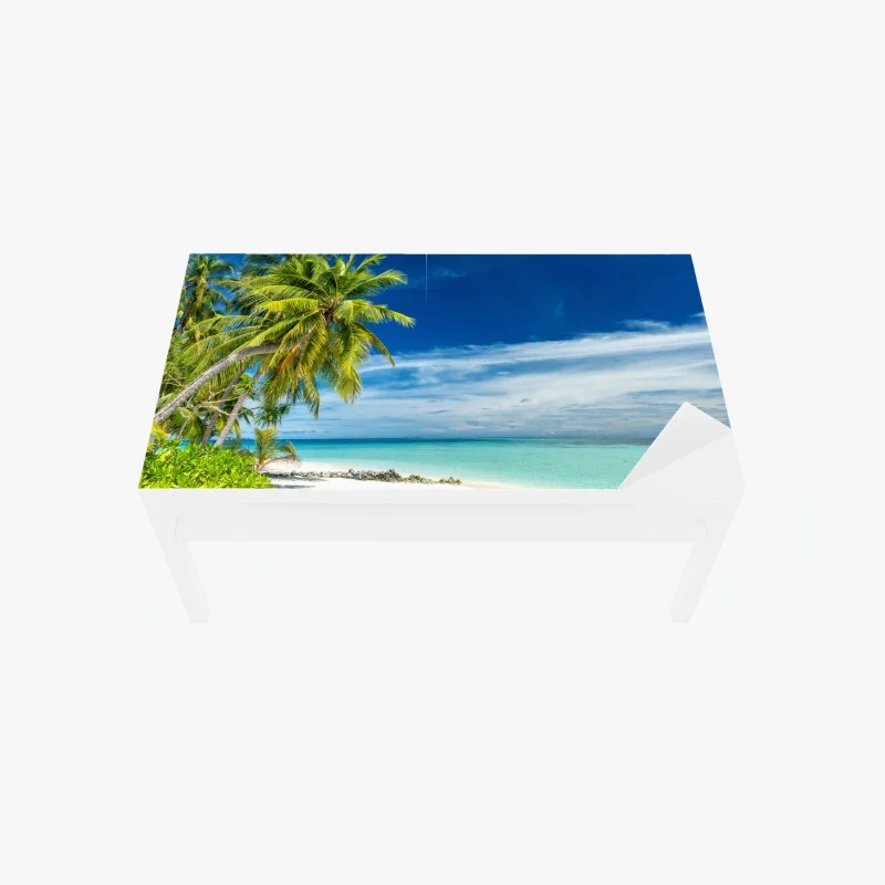 Tischaufkleber und Schreibtischaufkleber tropischer türkisstrand