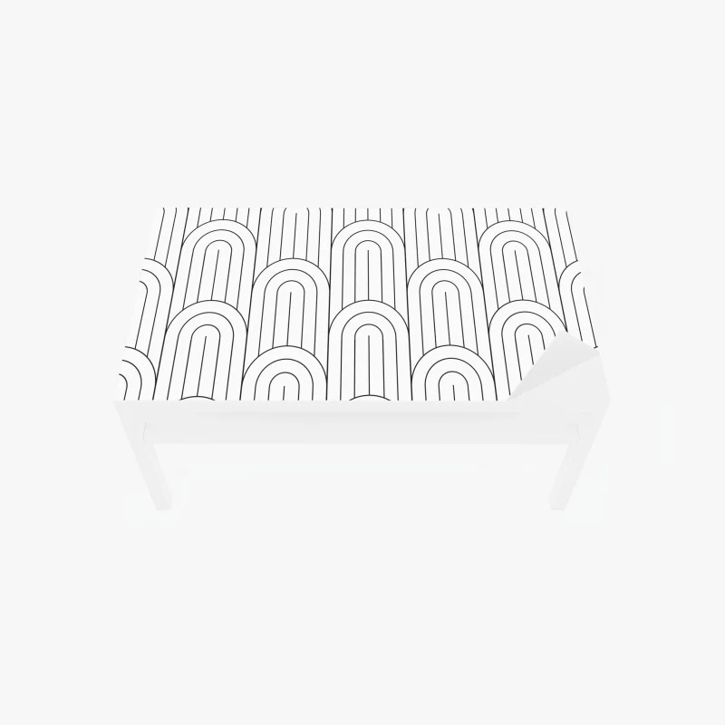 Tischaufkleber und Schreibtischaufkleber monochromes bogenmuster