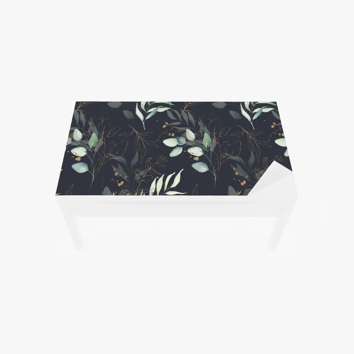 Tischaufkleber und Schreibtischaufkleber aquarell eukalyptusblätter auf dunklem hintergrund – Wallnifity® Tischaufkleber und Schreibtischaufkleber aquarell eukalyptusblätter auf dunklem hintergrund – Wallnifity®