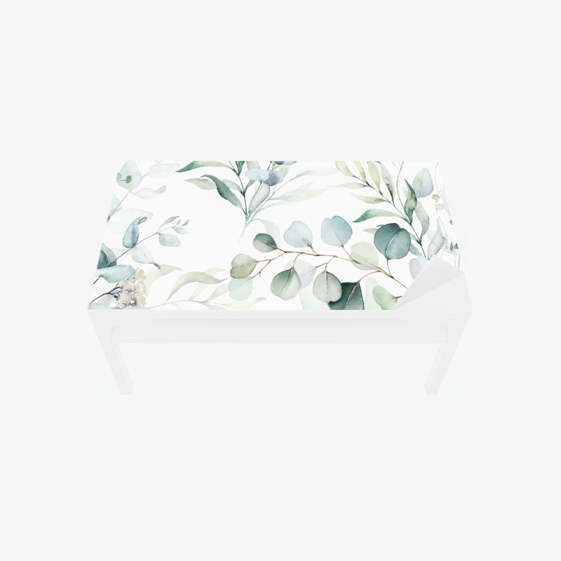 Tischaufkleber und Schreibtischaufkleber sanfte schwäne und lotusblumen – Wallnifity®