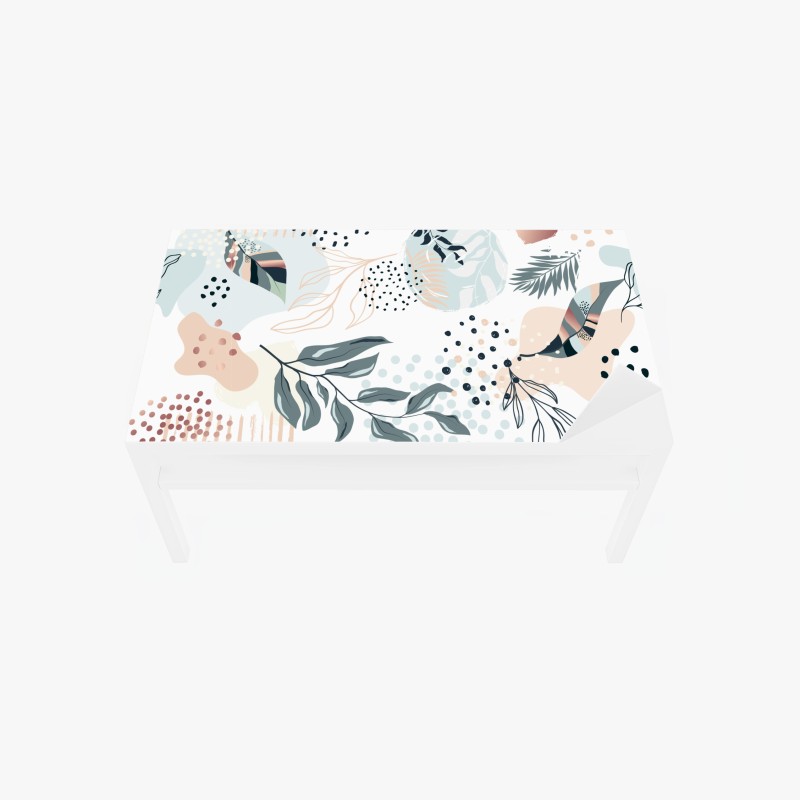 Tischaufkleber und Schreibtischaufkleber marineblau-beige ornament – Wallnifity®