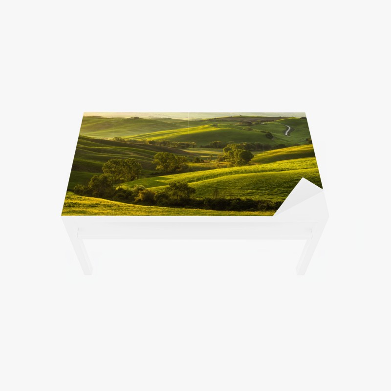 Tischaufkleber und Schreibtischaufkleber nahtloses blaues wirbelmuster – Wallnifity®