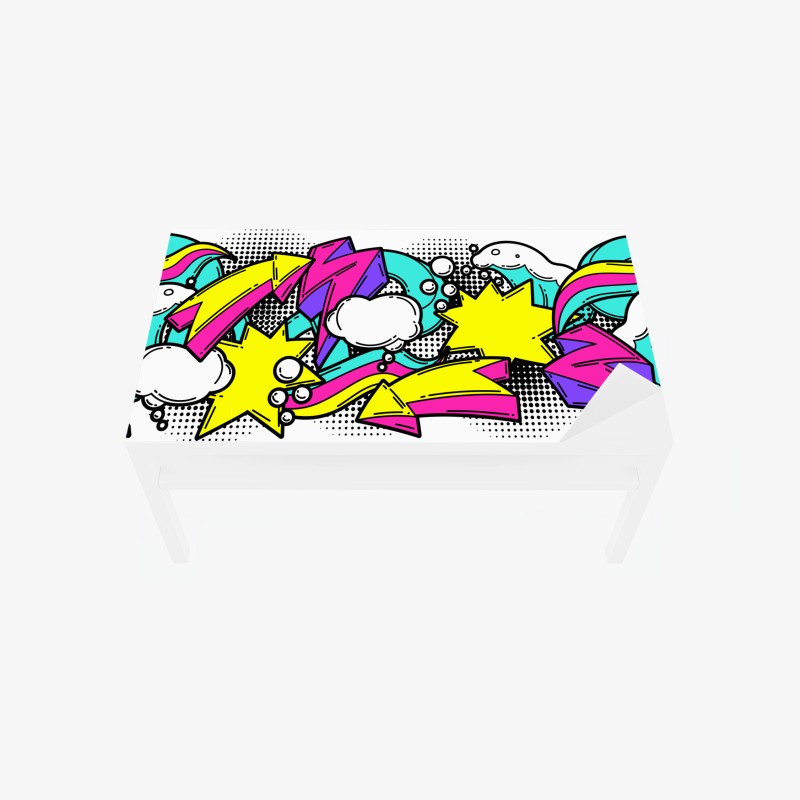 Tischaufkleber und Schreibtischaufkleber zartes rosa blumenmuster – Wallnifity®