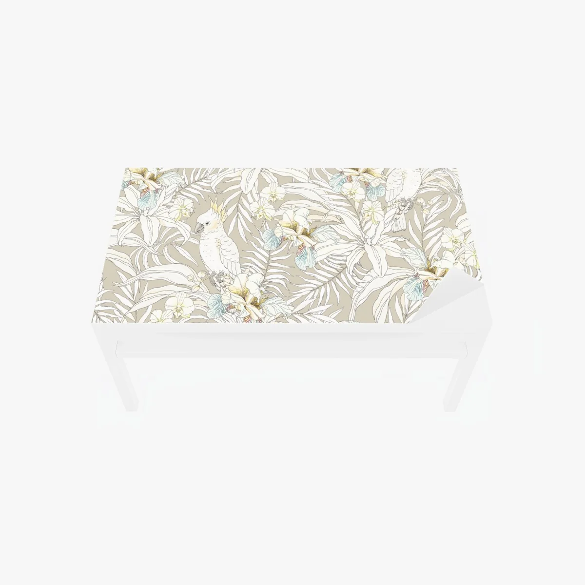 Tischaufkleber und Schreibtischaufkleber tropisches kakadu-blumenmuster – Wallnifity® Tischaufkleber und Schreibtischaufkleber tropisches kakadu-blumenmuster – Wallnifity®