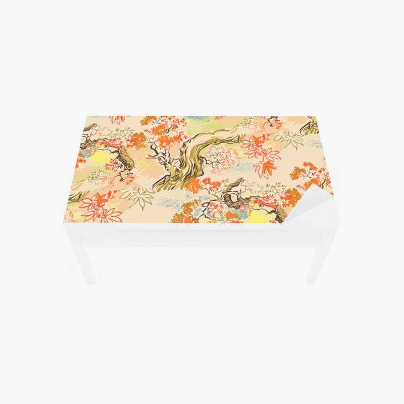 Tischaufkleber und Schreibtischaufkleber orientalisches baummuster mit blättern