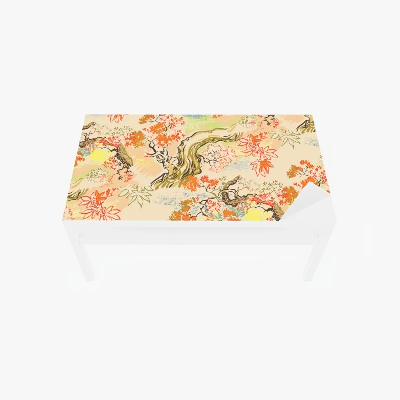 Tischaufkleber und Schreibtischaufkleber orientalisches baummuster mit blättern