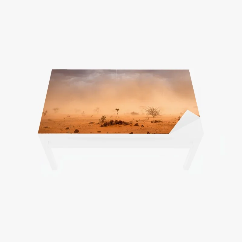 Tischaufkleber und Schreibtischaufkleber sonnige panoramaaufnahme eines stadtparks – Wallnifity®