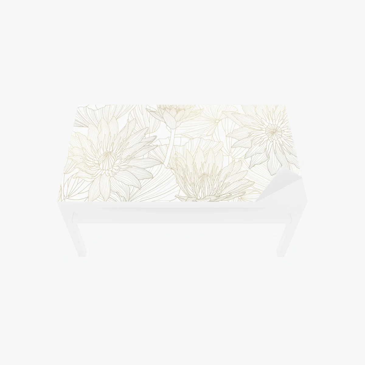 Tischaufkleber und Schreibtischaufkleber zarte goldene blütenlinien – Wallnifity® Tischaufkleber und Schreibtischaufkleber zarte goldene blütenlinien – Wallnifity®