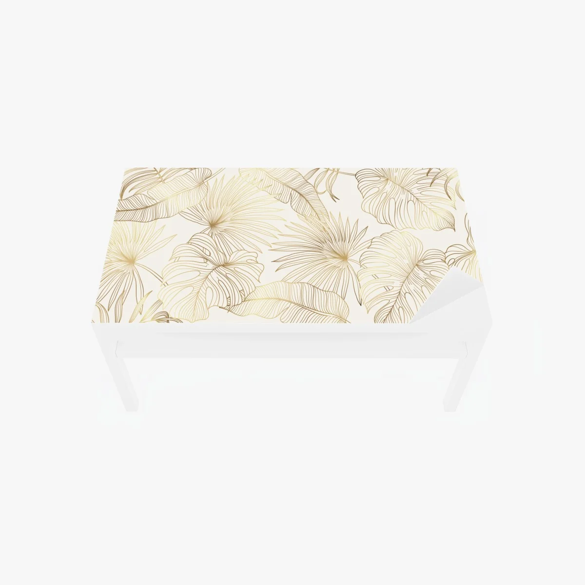 Tischaufkleber und Schreibtischaufkleber goldene tropische blätter auf beigem hintergrund – Wallnifity® Tischaufkleber und Schreibtischaufkleber goldene tropische blätter auf beigem hintergrund – Wallnifity®