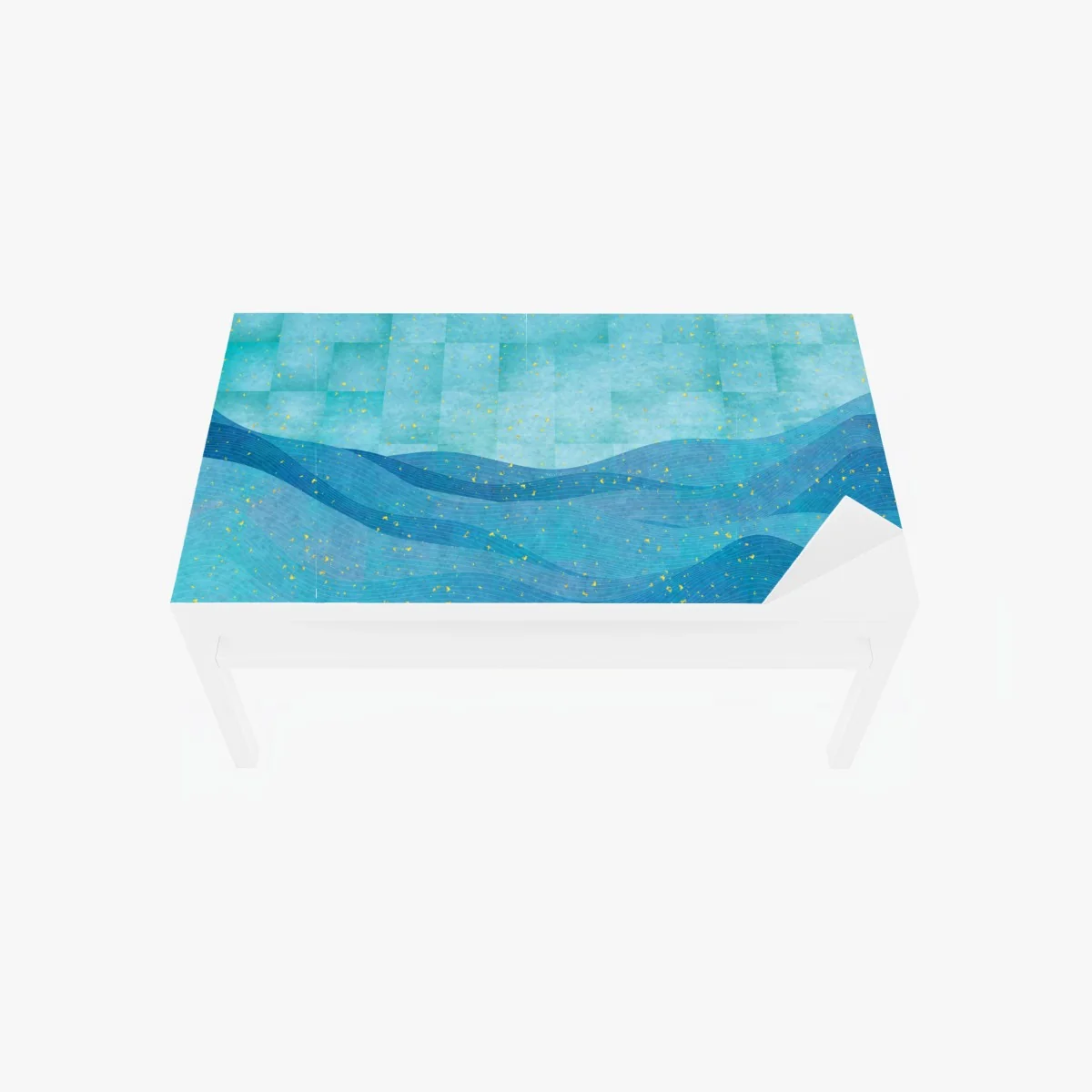 Tischaufkleber und Schreibtischaufkleber türkiswellen abstrakte komposition – Wallnifity® Tischaufkleber und Schreibtischaufkleber türkiswellen abstrakte komposition – Wallnifity®