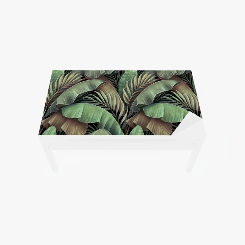 Tischaufkleber und Schreibtischaufkleber tropisches blättermuster