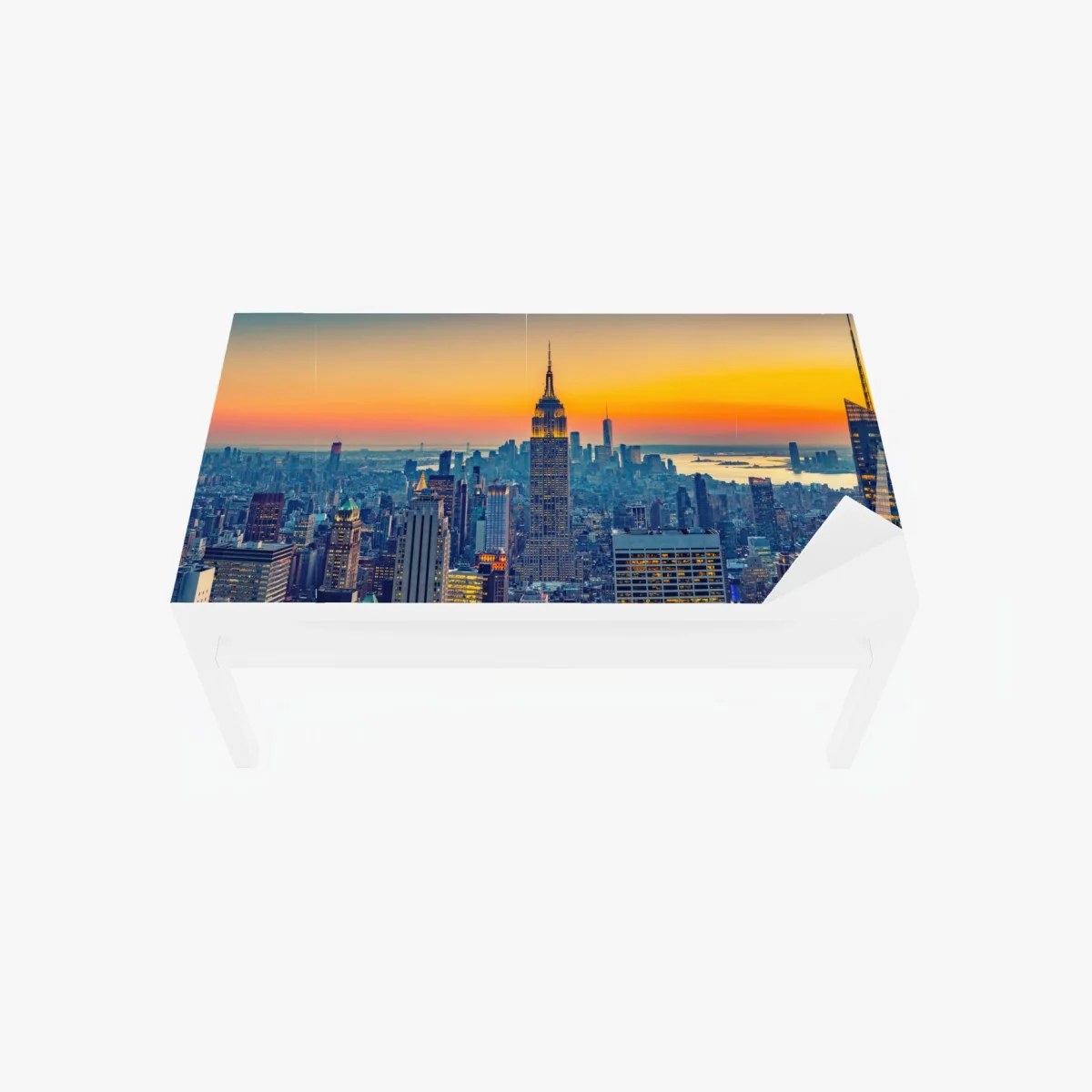 Tischaufkleber und Schreibtischaufkleber sonnenuntergang über New York – Wallnifity®