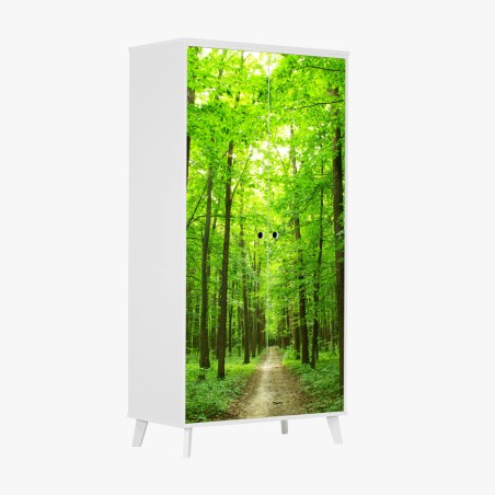 Schrankaufkleber ruhiger waldpfad – Wallnifity®