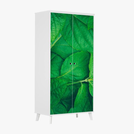 Schrankaufkleber saftige grüne blätter – Wallnifity®