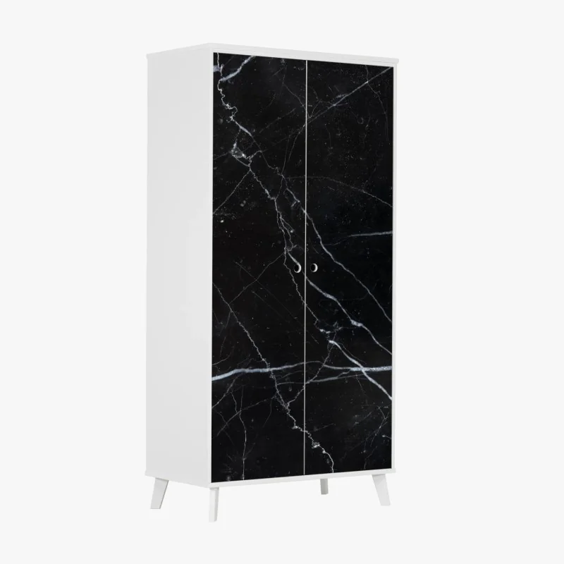 Schrankaufkleber schwarze marquina marmorstruktur für moderne interieur