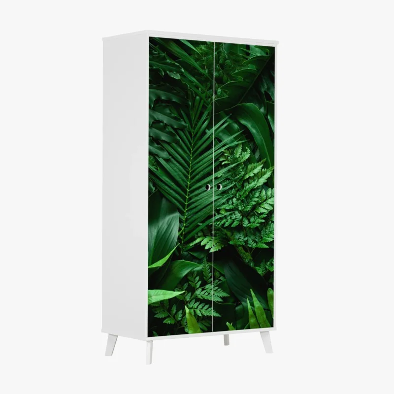 Schrankaufkleber pastell-einhornkatze auf dem regenbogen – Wallnifity®