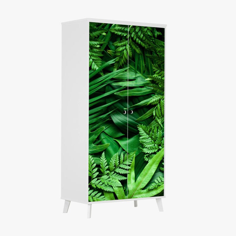 Schrankaufkleber goldenes botanisches muster – Wallnifity®