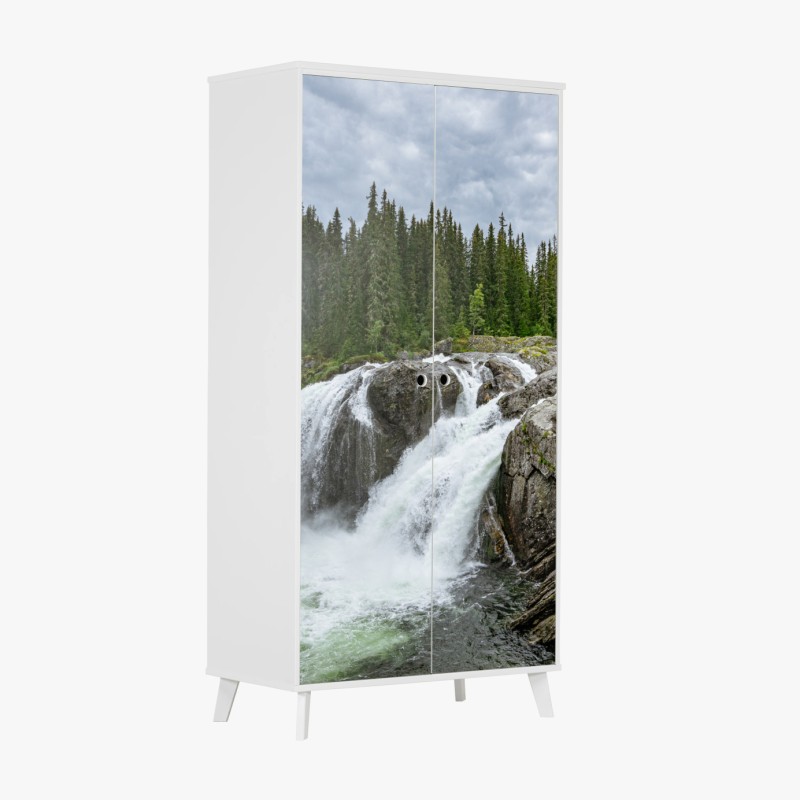 Schrankaufkleber goldenes botanisches muster – Wallnifity®