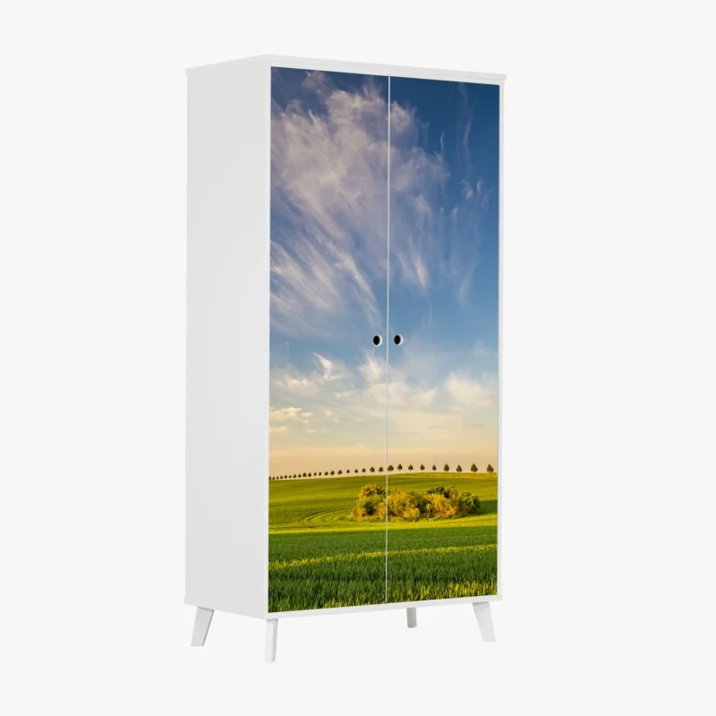 Schrankaufkleber klassisches blaues toile blumenmuster – Wallnifity®