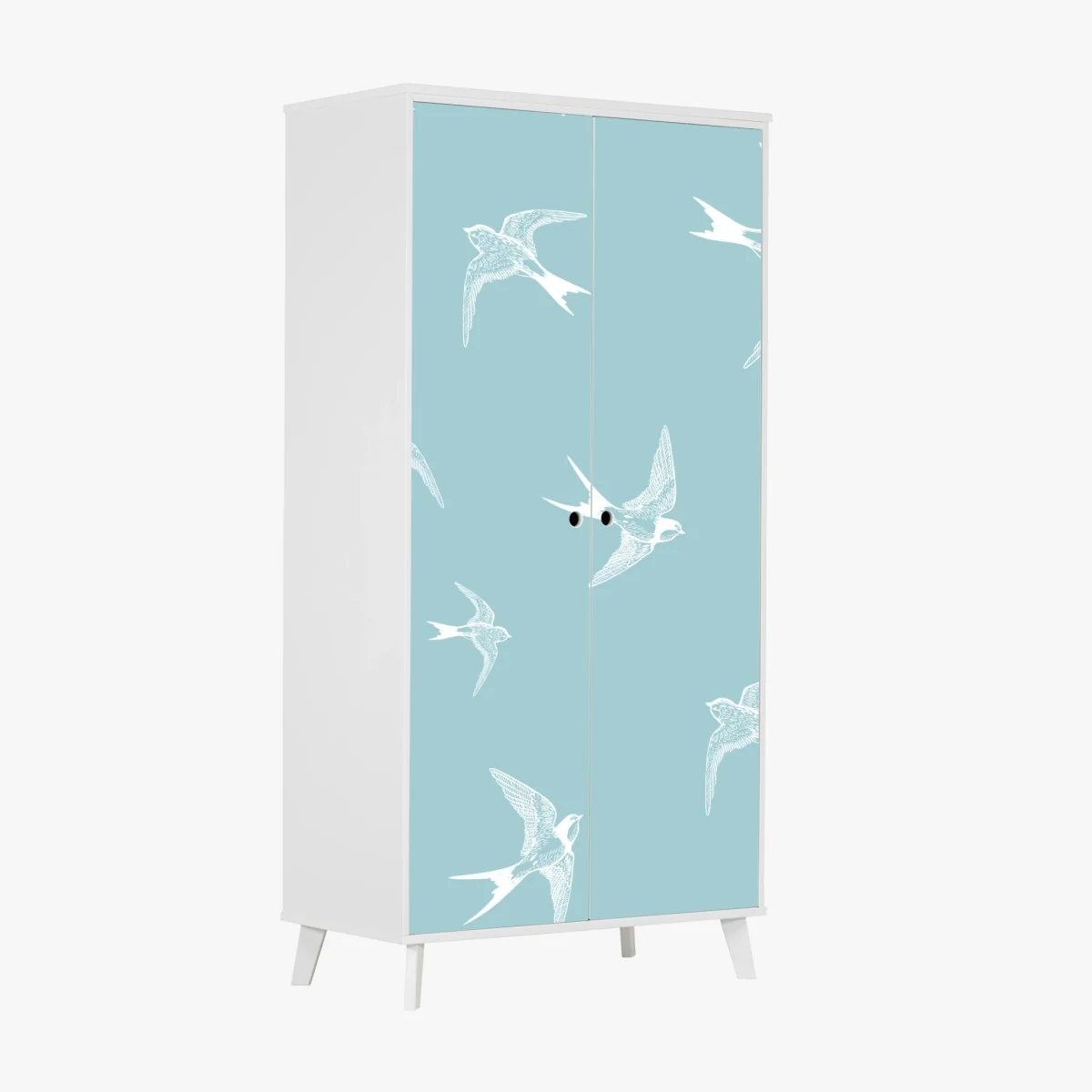 Schrankaufkleber pastell schwalben muster – Wallnifity® Schrankaufkleber pastell schwalben muster – Wallnifity®