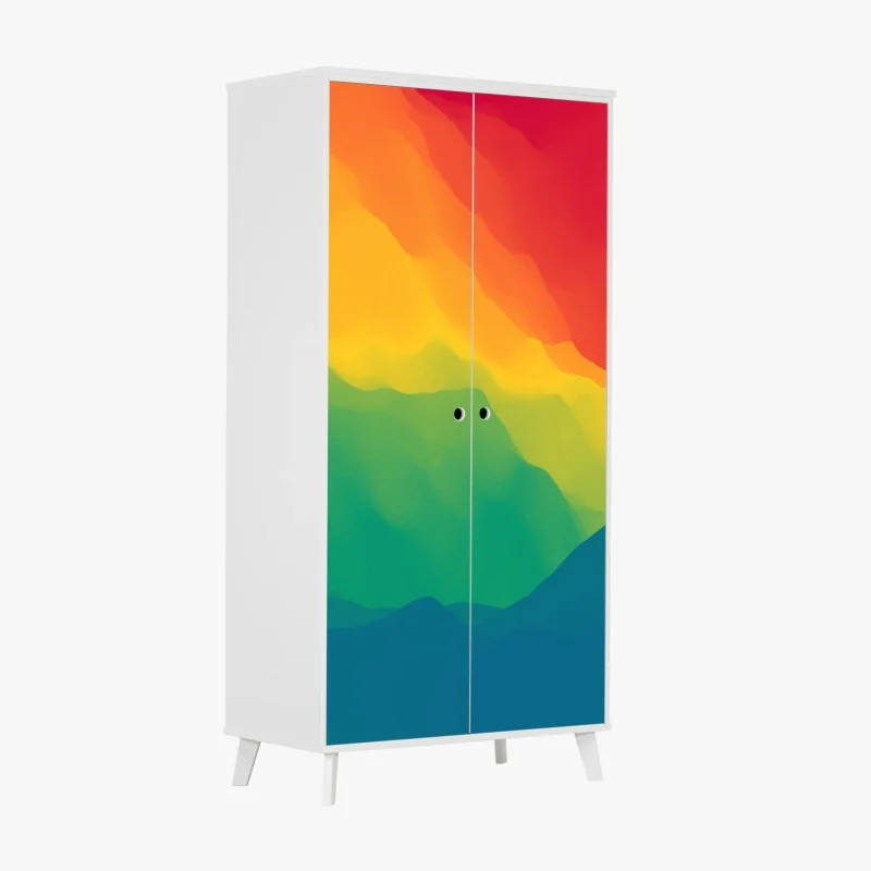 Schrankaufkleber pastellwolken und luftballons muster – Wallnifity®