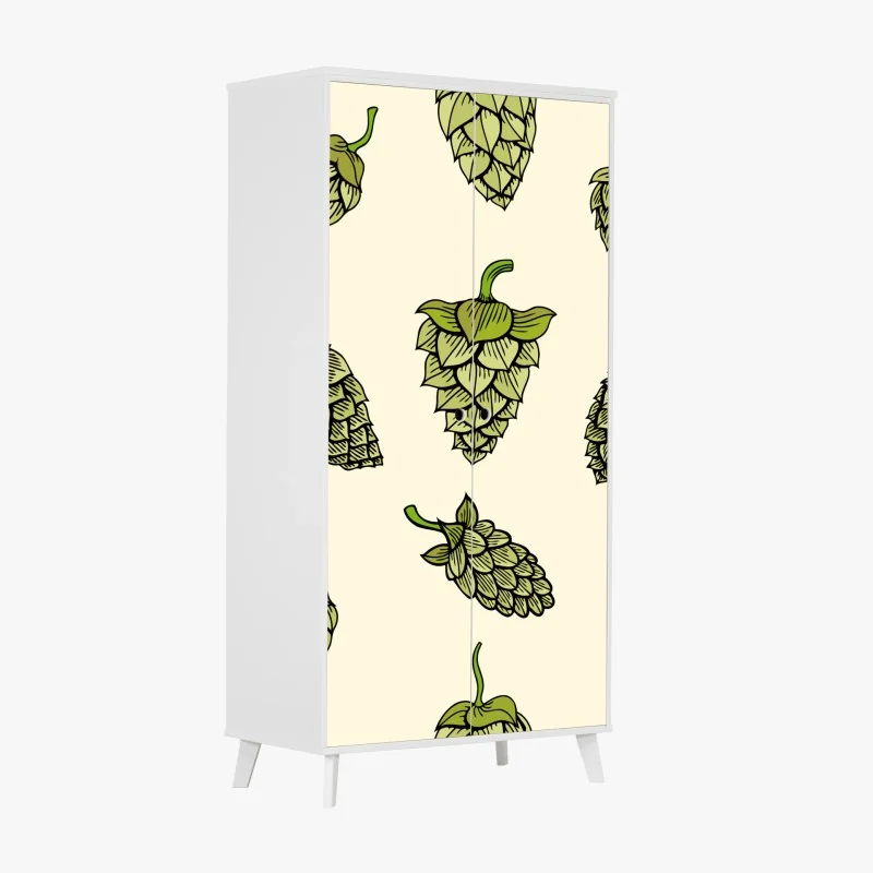 Schrankaufkleber handgezeichnetes hopfenmuster