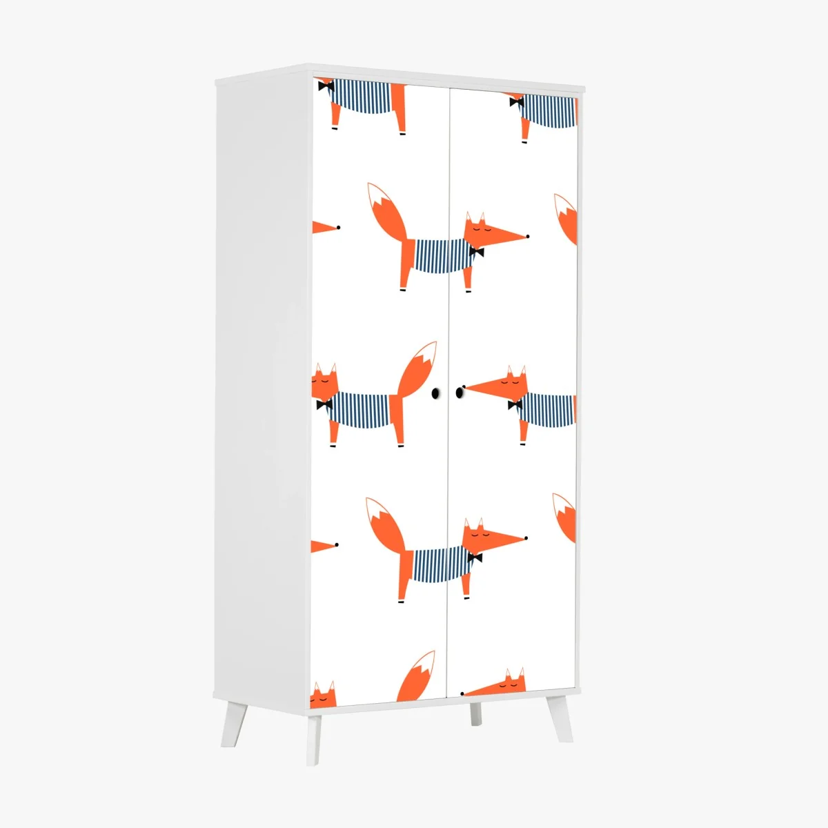 Schrankaufkleber niedliches gestreiftes fuchsmuster – Wallnifity® Schrankaufkleber niedliches gestreiftes fuchsmuster – Wallnifity®