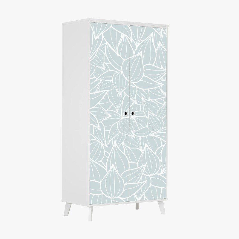 Schrankaufkleber farbenfrohes abstraktes gesichtsporträt – Wallnifity®