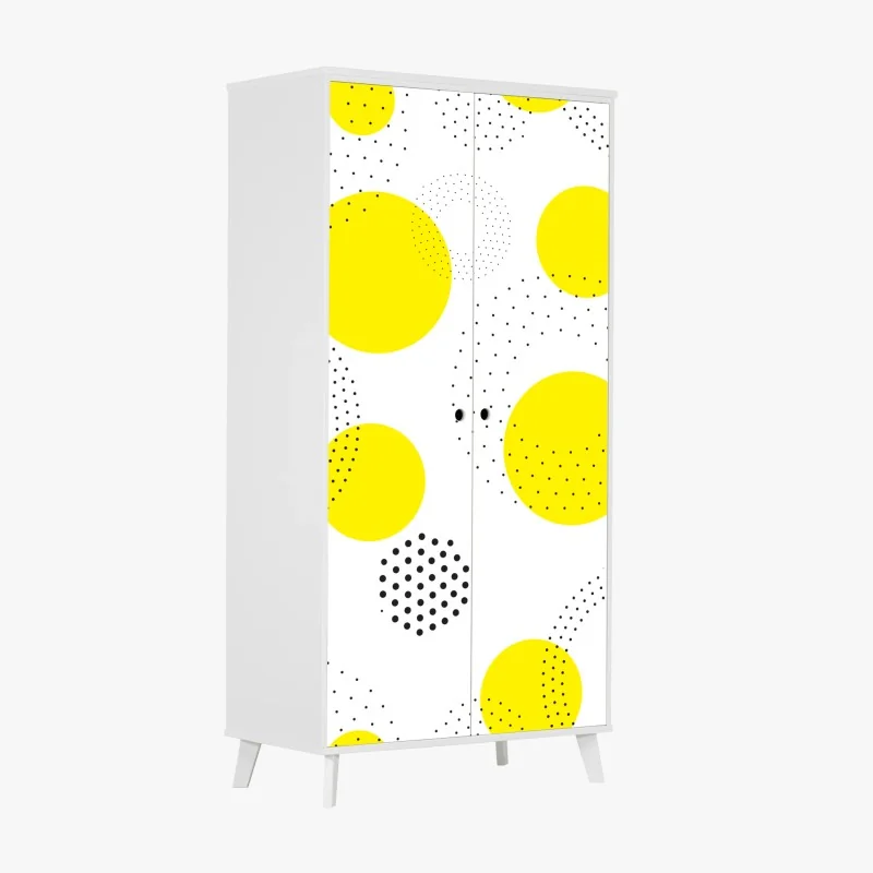 Schrankaufkleber feines blattadern-muster in grautönen – Wallnifity®