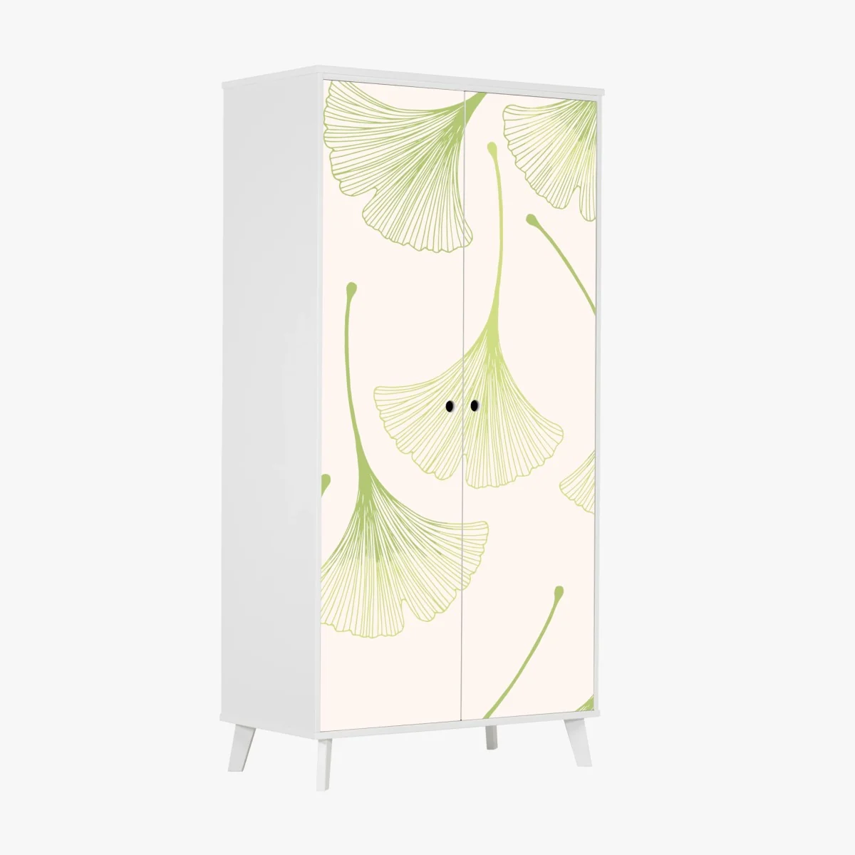 Schrankaufkleber zartes ginkgoblattmuster – Wallnifity®