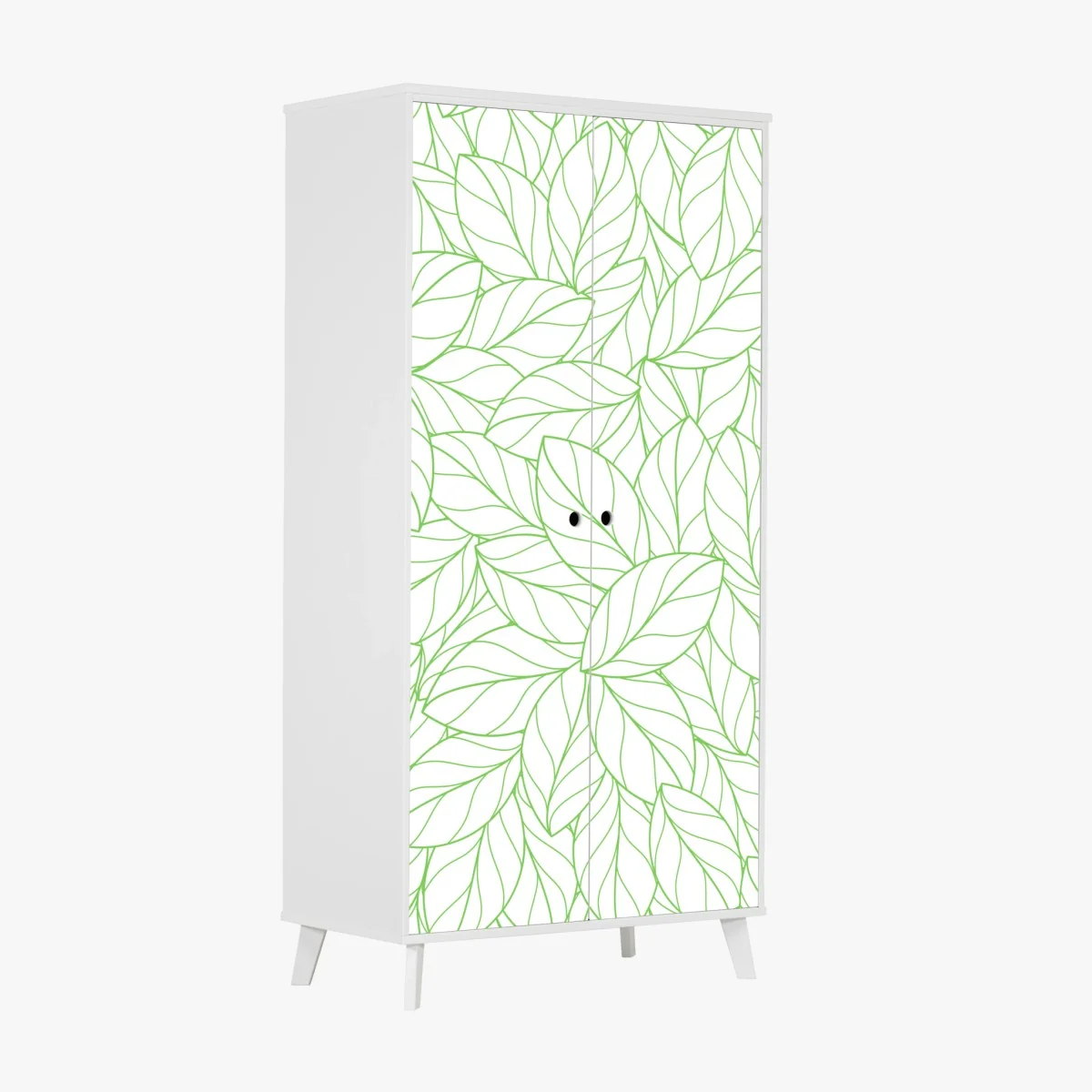 Schrankaufkleber grünes blattmuster – Wallnifity®