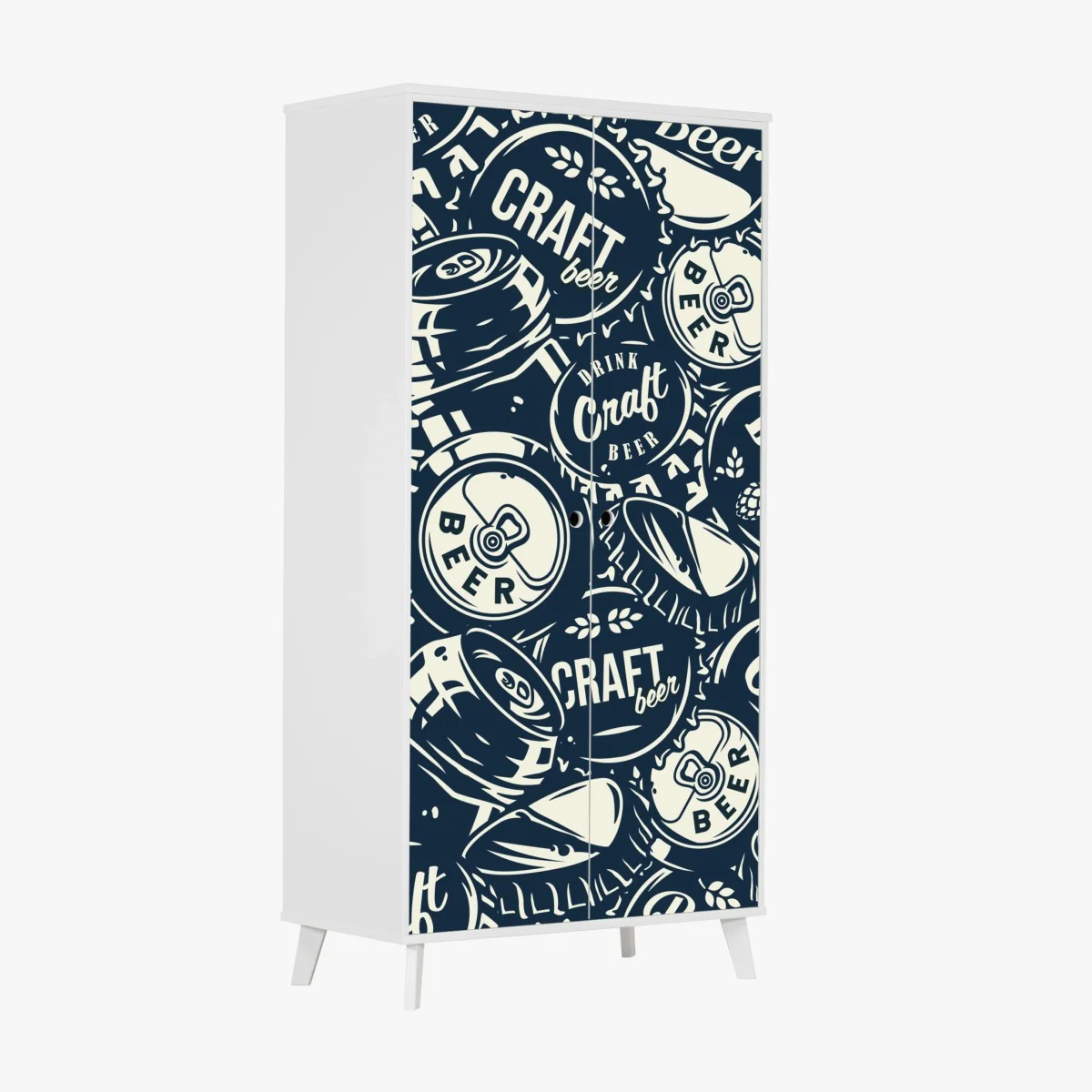 Schrankaufkleber muster mit craft-bier kronkorken – Wallnifity® Schrankaufkleber muster mit craft-bier kronkorken – Wallnifity®