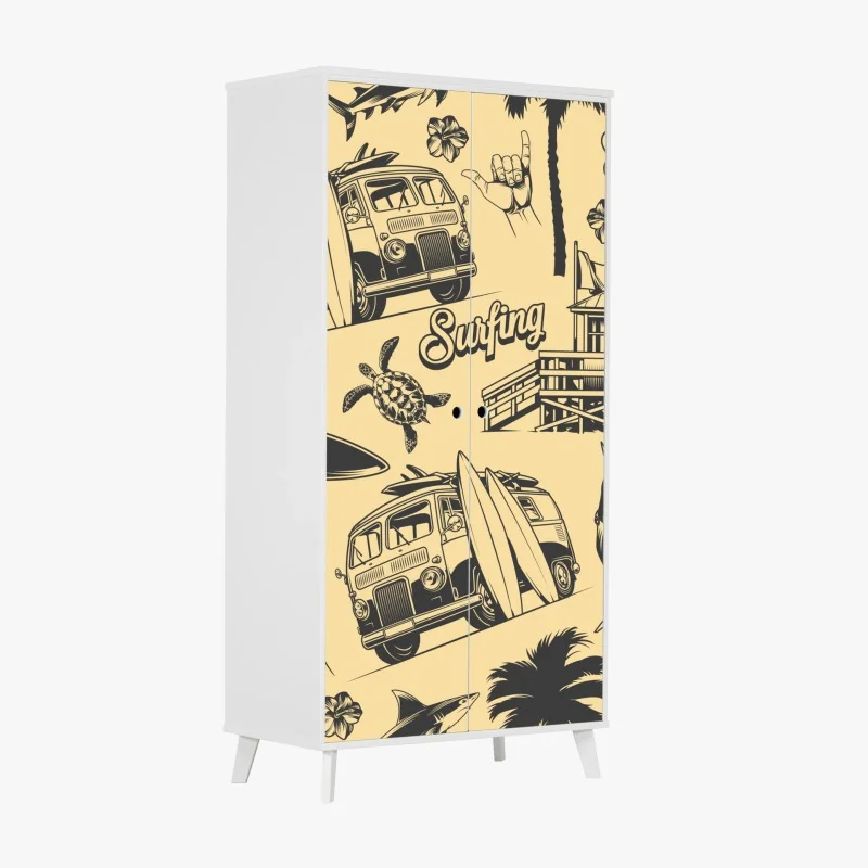 Schrankaufkleber schwarzer marmor mit goldenen adern – Wallnifity®