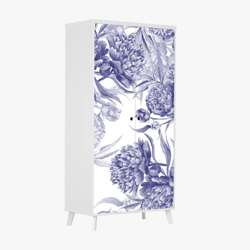 Schrankaufkleber pastell eukalyptus blattmuster – Wallnifity®