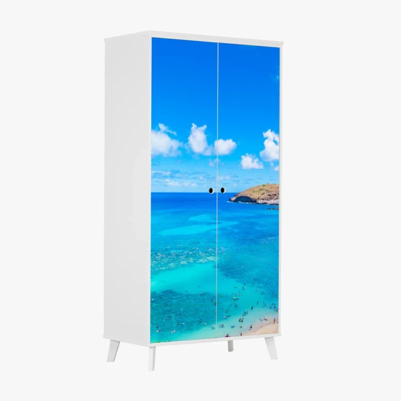 Schrankaufkleber niedliches gestreiftes fuchsmuster – Wallnifity®