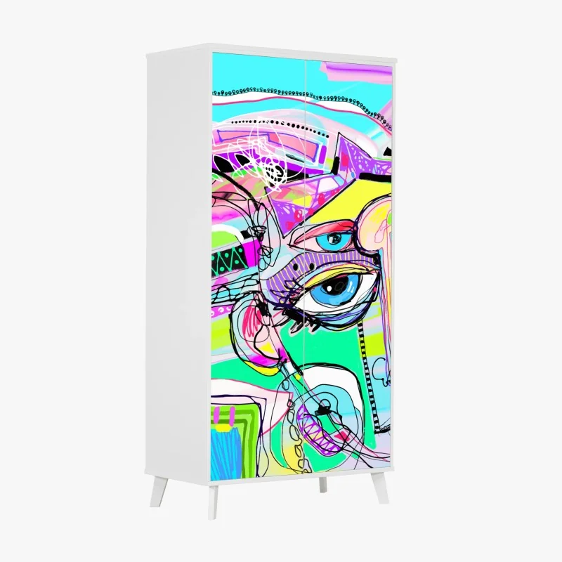 Schrankaufkleber küstenstadt unter der milchstraße – Wallnifity®