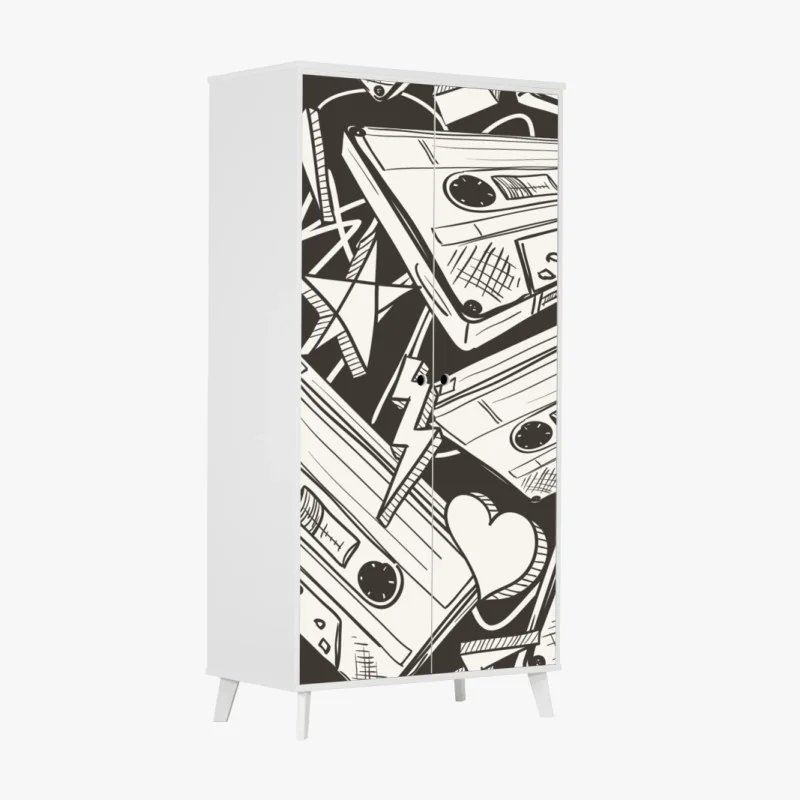 Schrankaufkleber handgezeichnetes hopfenmuster – Wallnifity®