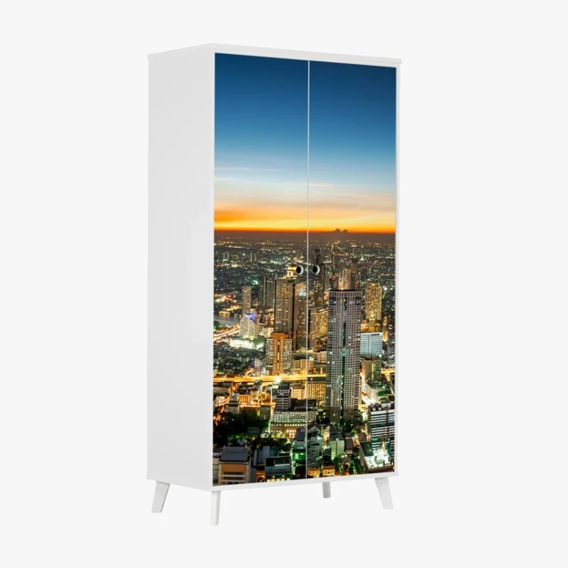 Schrankaufkleber verspieltes grünes t-rex muster – Wallnifity®