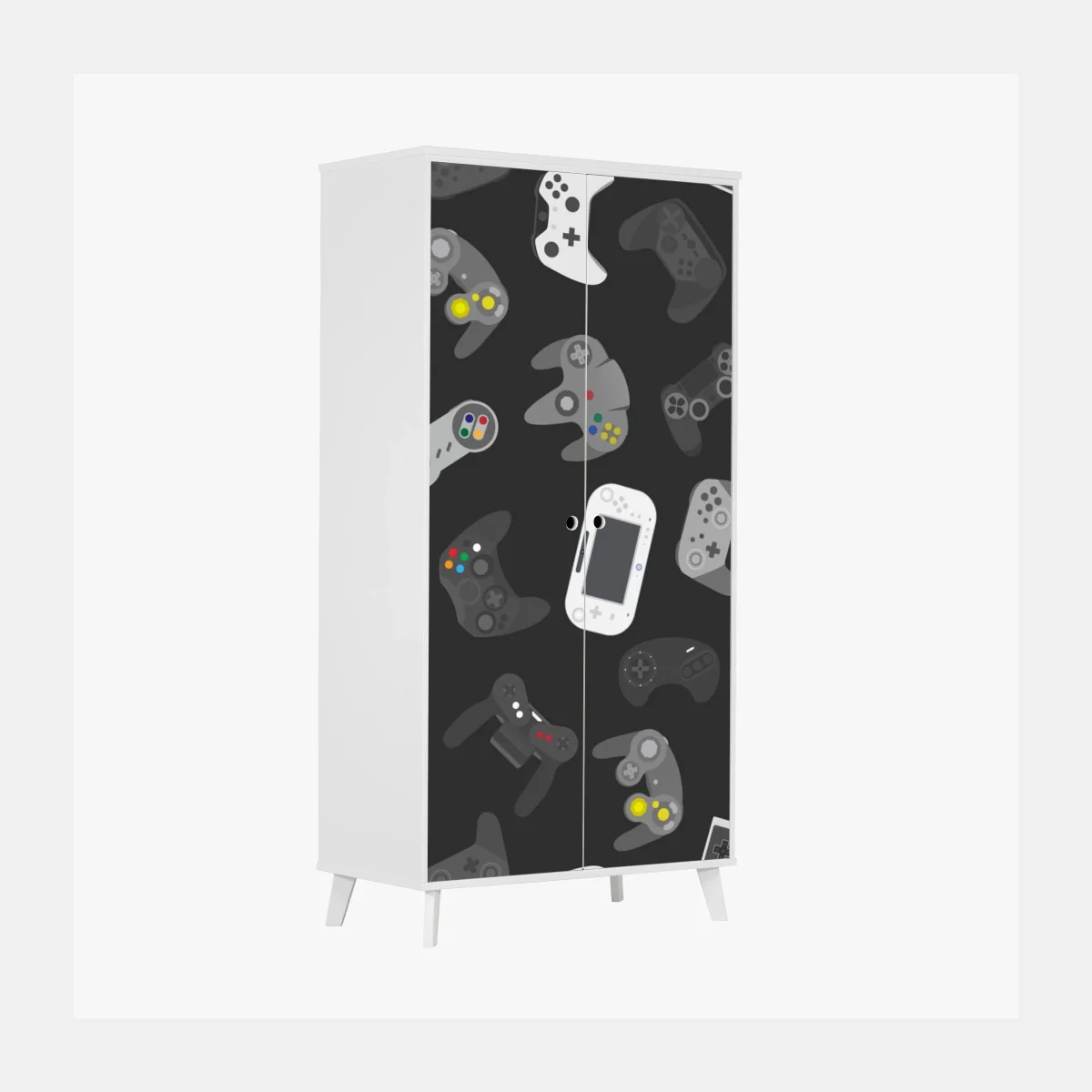 Schrankaufkleber retro controller muster – Wallnifity®