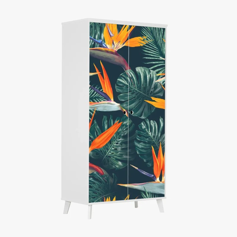 Schrankaufkleber lächelnde planeten im verspielten weltraummuster – Wallnifity®