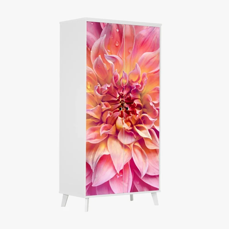 Schrankaufkleber rosa dahlie nahaufnahme