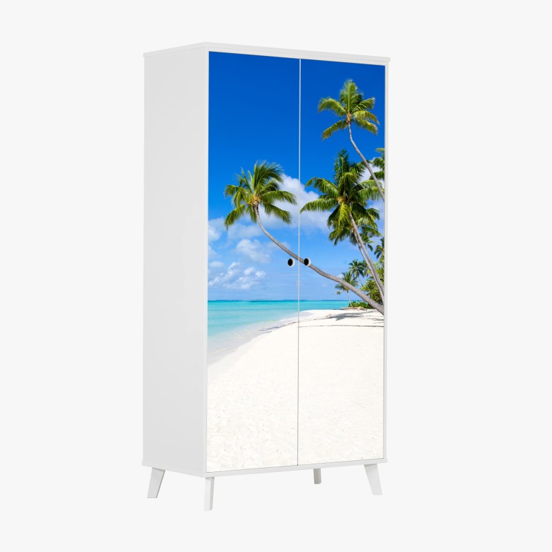 Schrankaufkleber fröhliches gelbes katzenmuster – Wallnifity®