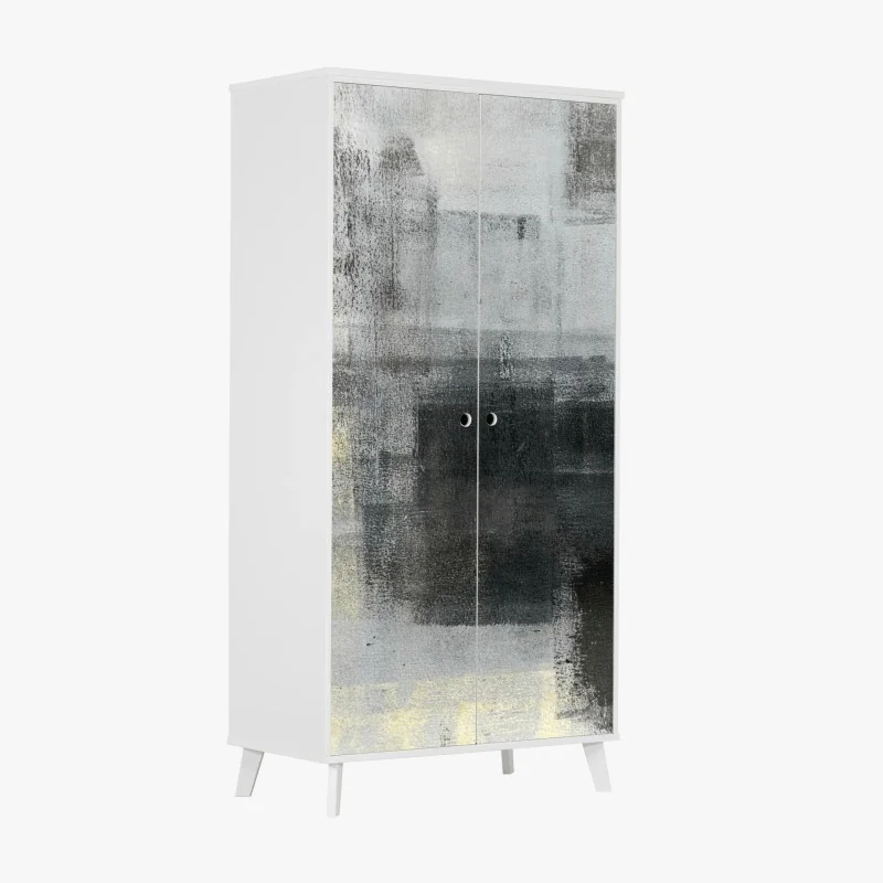 Schrankaufkleber subtile monochrome textur